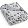 Haustier Decke Flanell Material Grau Fußabdruck Muster Essentials Hund Katze Kissen hochwertige weiche warme Haustier Decke Haustier liefert