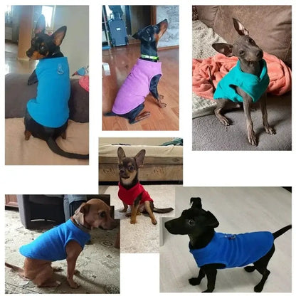 Fleece Hundeweste mit D-Ring Warm und Bequem