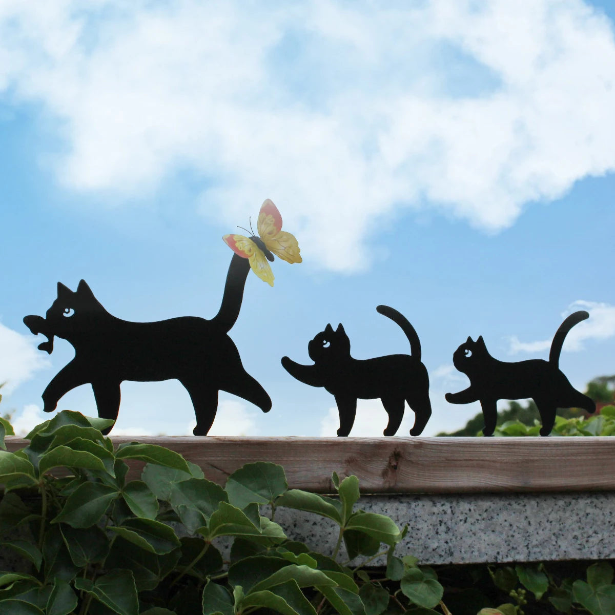 Metal Cat Garden Decoration Courtyard Lawn Garden Pile Outdoor Farmhouse Home Art Decoration Suitable for Cat Enthusiasts Petoria Store