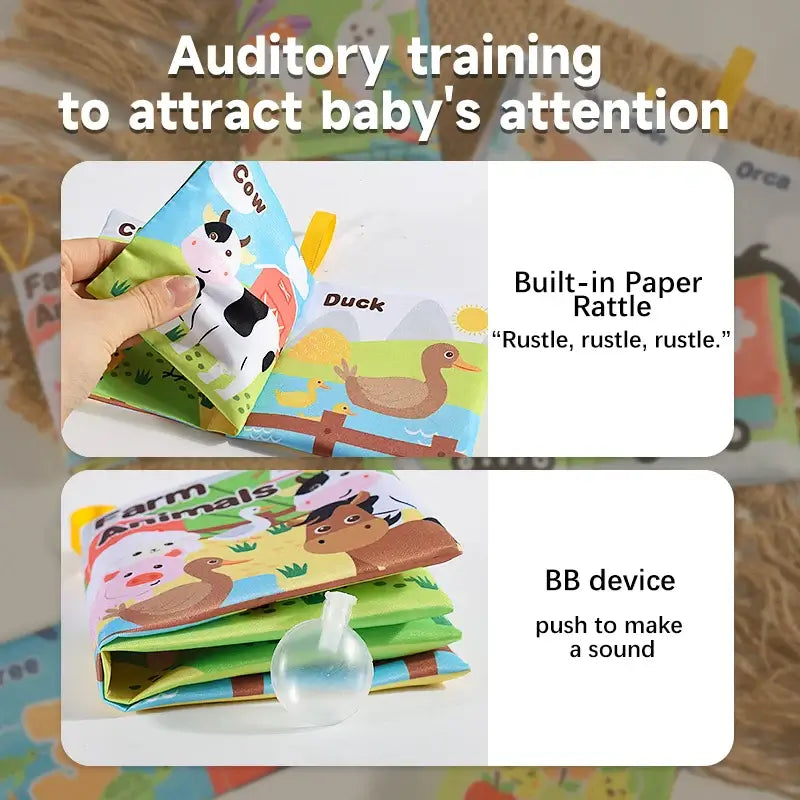 Sensorisches Stoffbuch für Babys Montessori