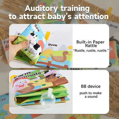 Sensorisches Stoffbuch für Babys Montessori