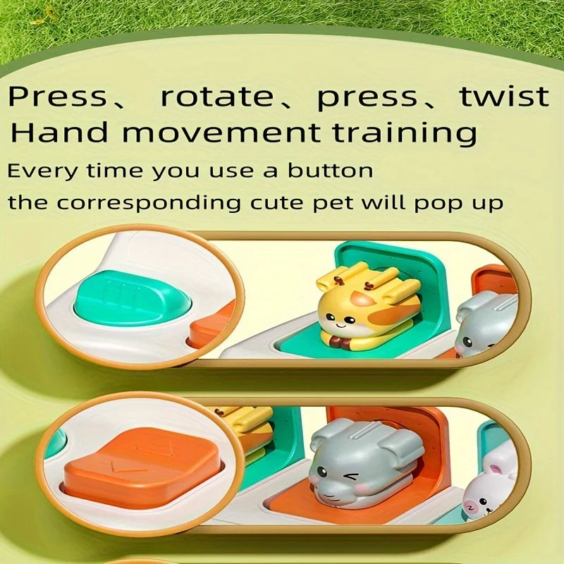 Montessori Pop-up-Tierspielzeug und Lernboxen – verbessern die Logik und motorische Fähigkeiten, geeignet für Kindergeburtstagsgeschenke