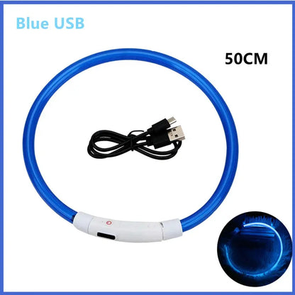 USB-aufladbares LED-Leuchthalsband für Hunde und Katzen Petoria