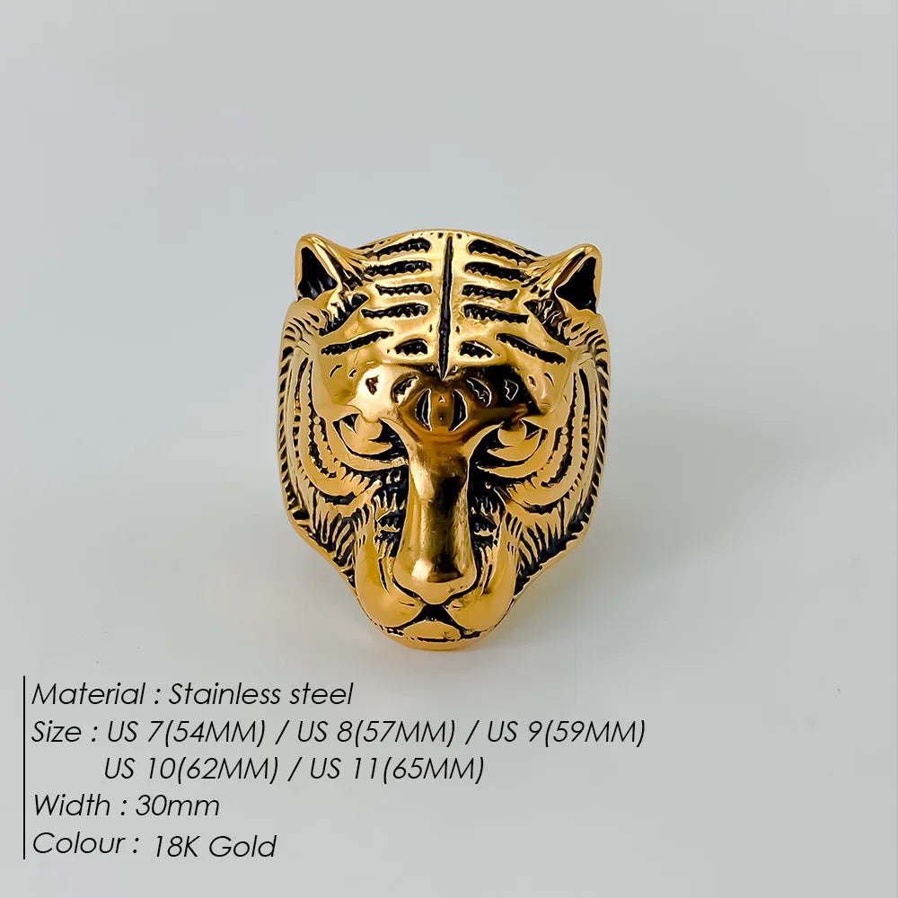 Edelstahl Vintage Ring Herren Klassischer Schmuck