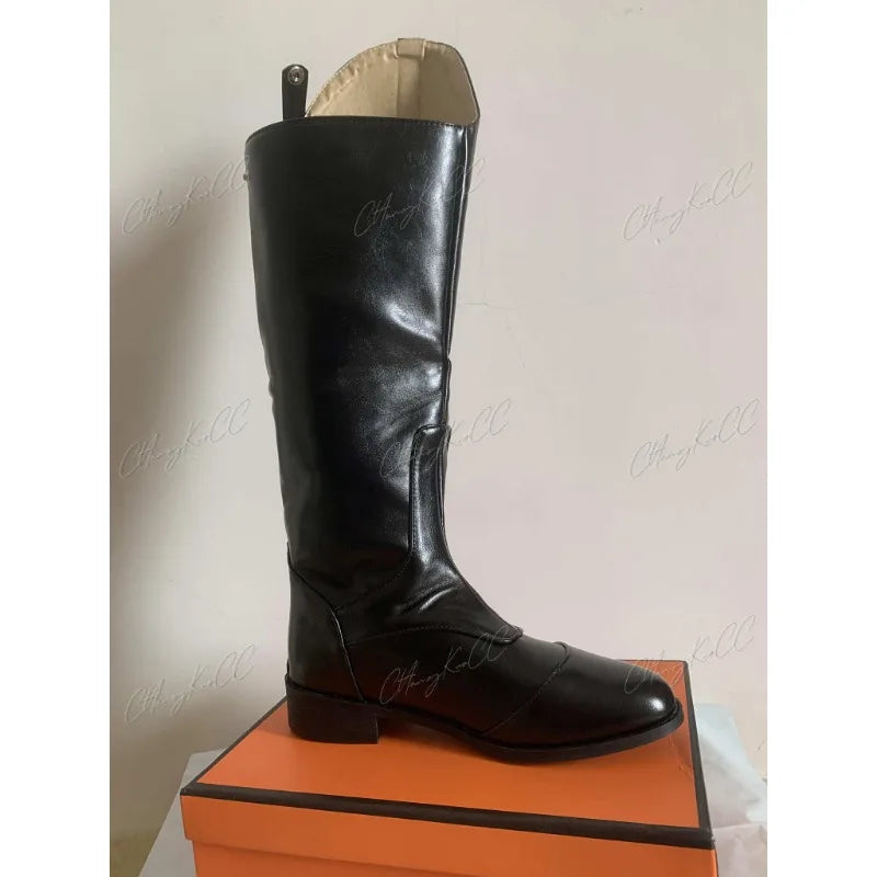Reitstiefel für Damen aus PU-Leder – Hoch und bequem