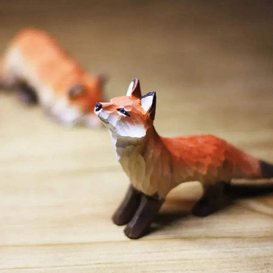 Fuchs Holzfigur – Handgeschnitzte Dekoration Petoria