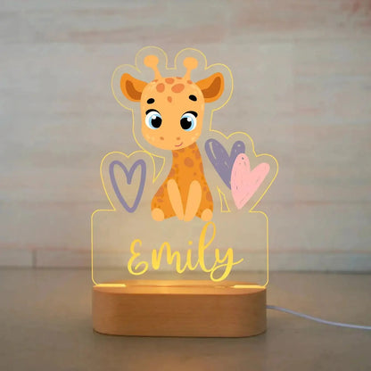 Picture Frame Light Children Animal Night Light Custom Acrylic Lamp Baby Kids Bedroom Decor Neonate Birthday Christmas Gift Petoria Store