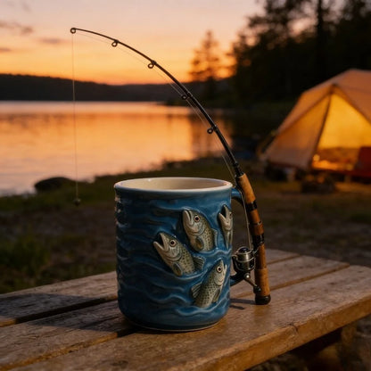 Angelbecher – Kreativer Kaffeebecher für Angler