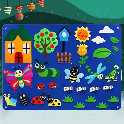 📖 Petoria™ Montessori Tier Filz Storyboard