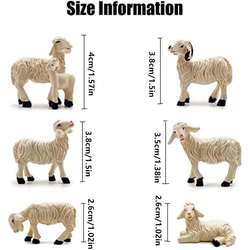 Miniature Garden Figurines Garden Sheep Statues Outdoor Decor Art Outdoor for Fall Winter Garden Decor Petoria Store