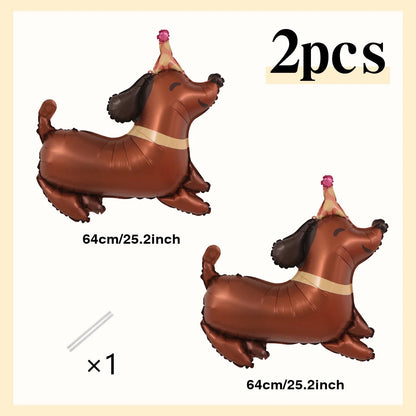 4 Animal Dog Aluminum Foil Balloons Cute Dog Theme Birthday, Anniversary Decoration, Shower, Pet Party Decoration Petoria Store