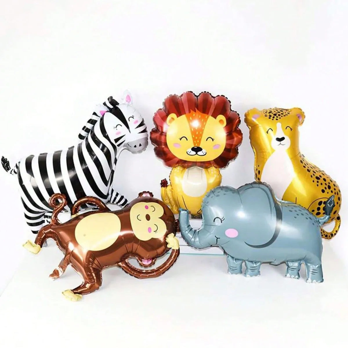 New Cartoon Animal Theme Foil Balloon Jungle Safari Forest Lion Rabbit Kids Birthday Decoration Supplies Elephant Giraffe Baloon Petoria Store
