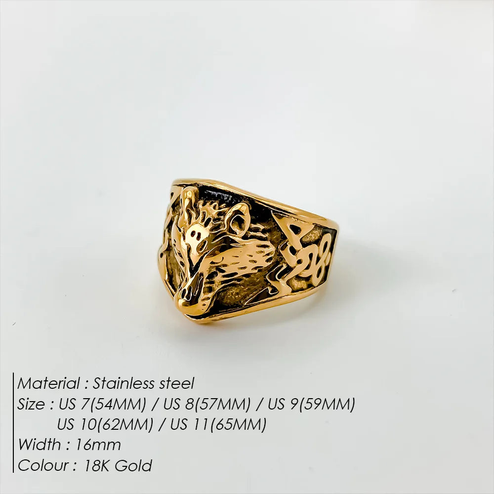 Edelstahl Vintage Ring Herren Klassischer Schmuck