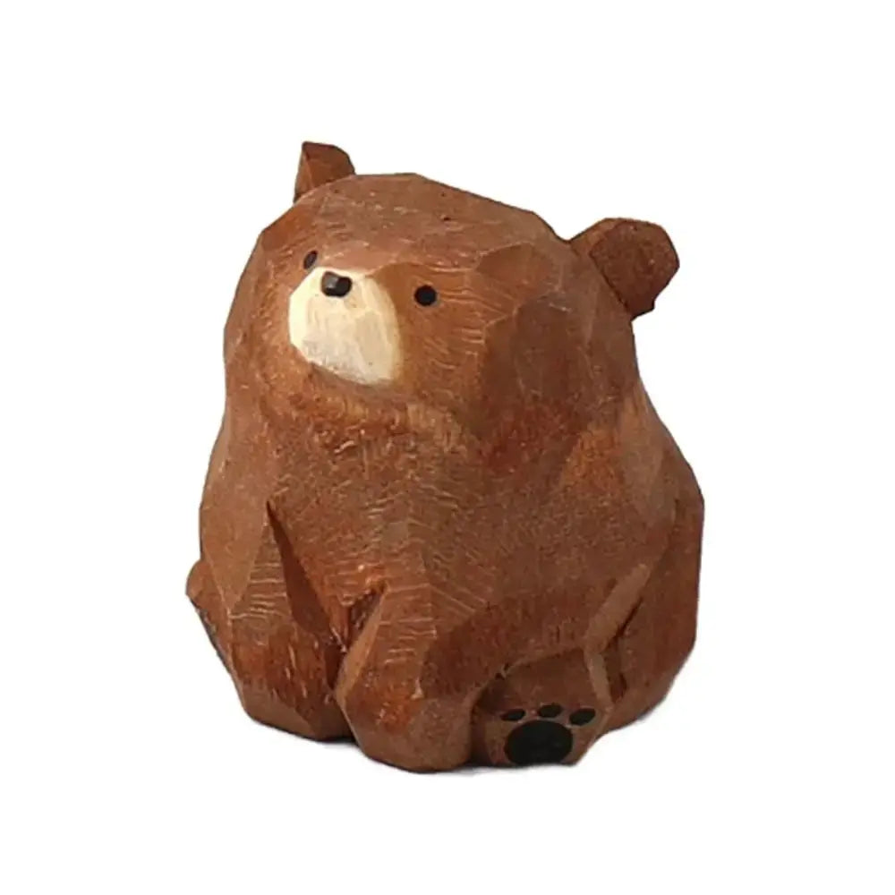 Holz Bär Figur – Handgeschnitzte Tierdekoration Petoria