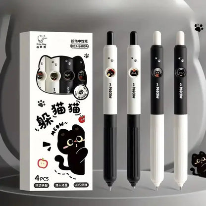 Gelstifte Katzenmotiv Set 4er | Radierbare Gelstifte | Petoria in einer ansprechenden Verpackung