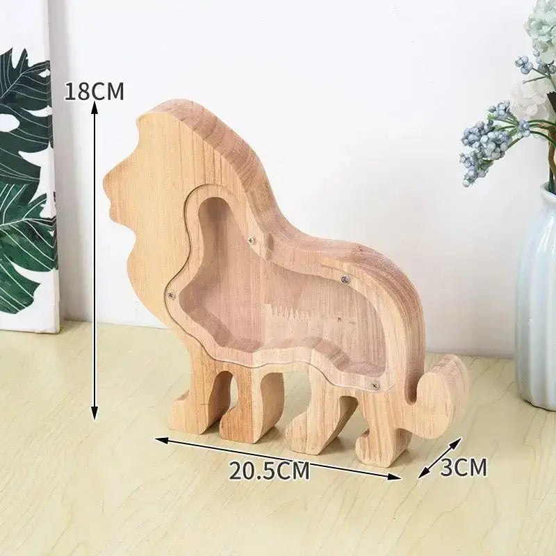 Holz Tier Sparschwein für Kinder Petoria