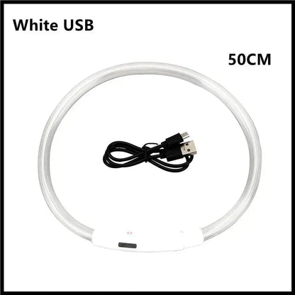 USB-aufladbares LED-Leuchthalsband für Hunde und Katzen Petoria