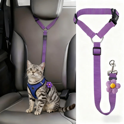 🐾 Petoria® Verstellbarer Kopfstützen-Sicherheitsgurt für Hunde &amp; Katzen