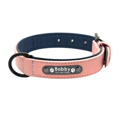 Personalisiertes Leder-Hundehalsband mit Namensschild Petoria