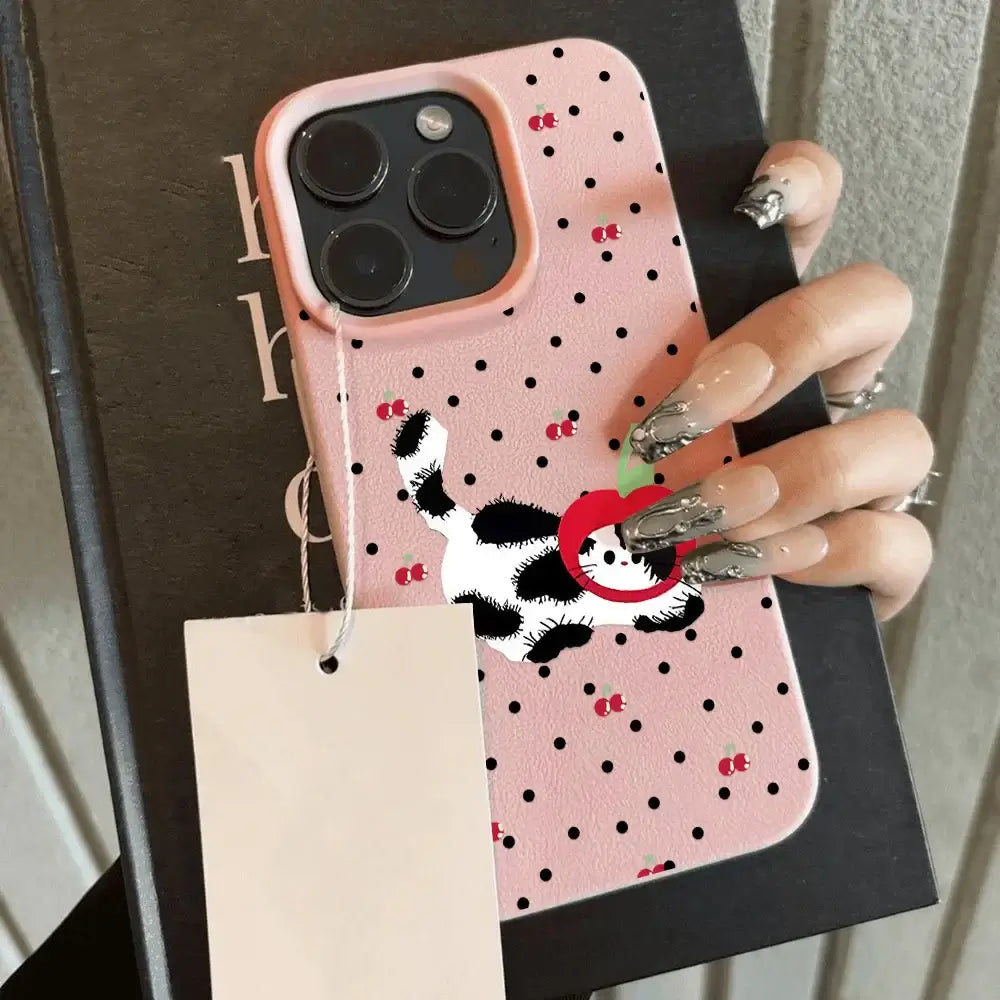 Polka Dot Tier Handyhülle für iPhone