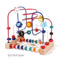 Holzspielzeug, Perlenlabyrinth, bunte Tiere, Früchte, Formen, pädagogisches Zählen, Lernkreis, Spielzeug für Kinder, klassische Geschenke für Kleinkinder
