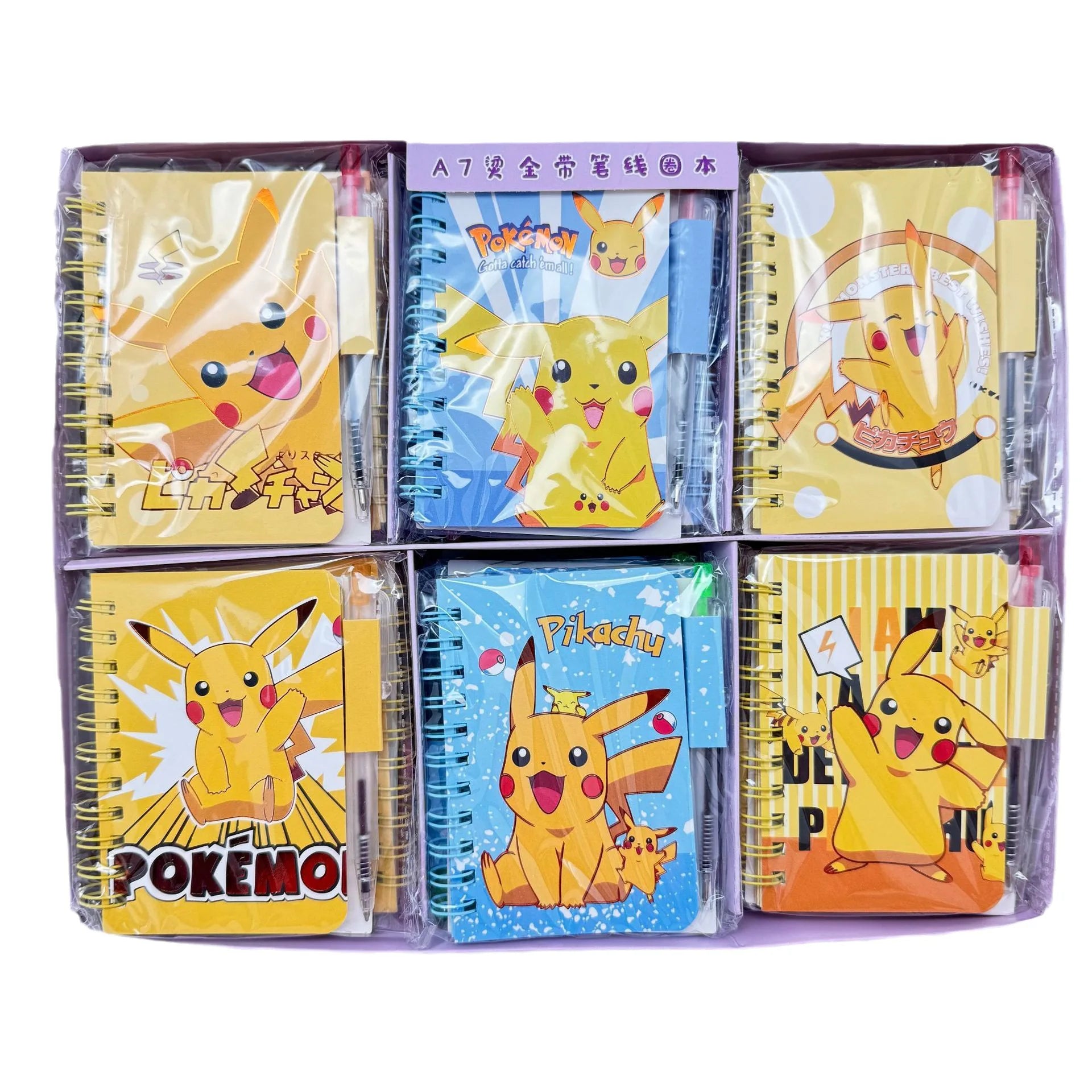 Pokemon Pikachu Notizbuch, niedlicher Cartoon, Schulbedarf, tragbares Tagebuch, Mode, Bürobedarf, Spulenbuch, Kinder, Urlaubsgeschenk