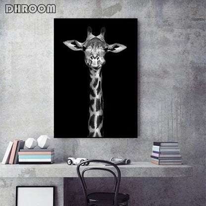 Canvas Painting Animal Wall Art Lion Elephant Deer Zebra Posters and Prints Wall Pictures for Living Room Decoration Home Decor Petoria Store