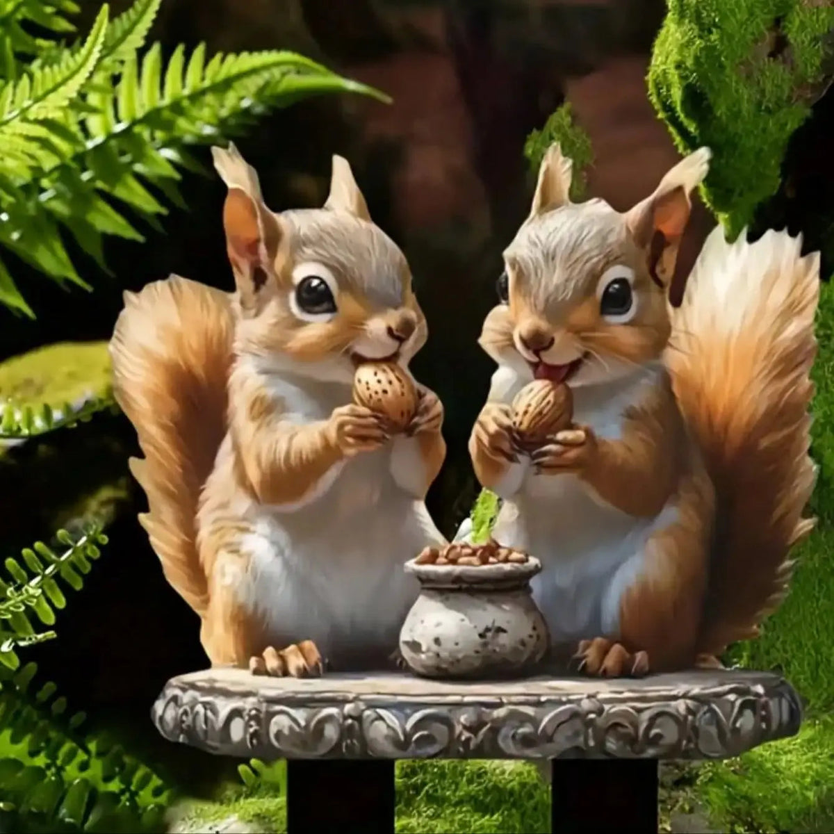 Classic Bohemian style squirrel garden logo, animal themed outdoor decoration, suitable for gardens, lawns, parks, cemeteries Petoria Store