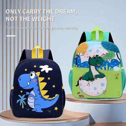 Kinderrucksack mit Tiermotiv für Kleinkinder, leichter und wasserdichter Schulranzen in Dinosaurierdesign.
