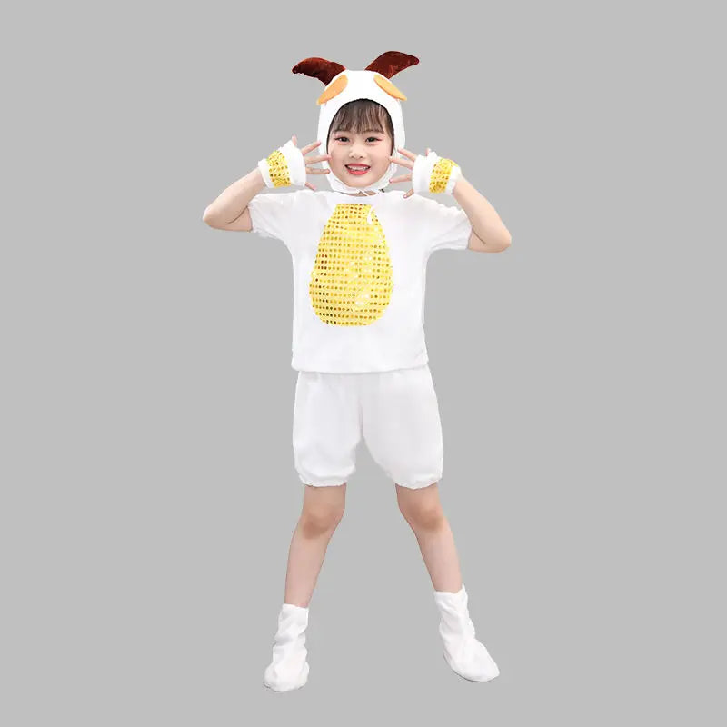Kinder Tier Kostüm Halloween kleines Lamm und große böse Wolf Doc McStuff ins Cartoon Tier Cosplay Kostüme Schaf Kleinkinder Kleidung