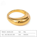 SUNIBI Modische einfache Edelstahlringe für Frauen, Bogenringe, Schmuck, Paar, Jahrestag, geometrischer Ring, Größe 5, 6, 7, 8, Schmuck