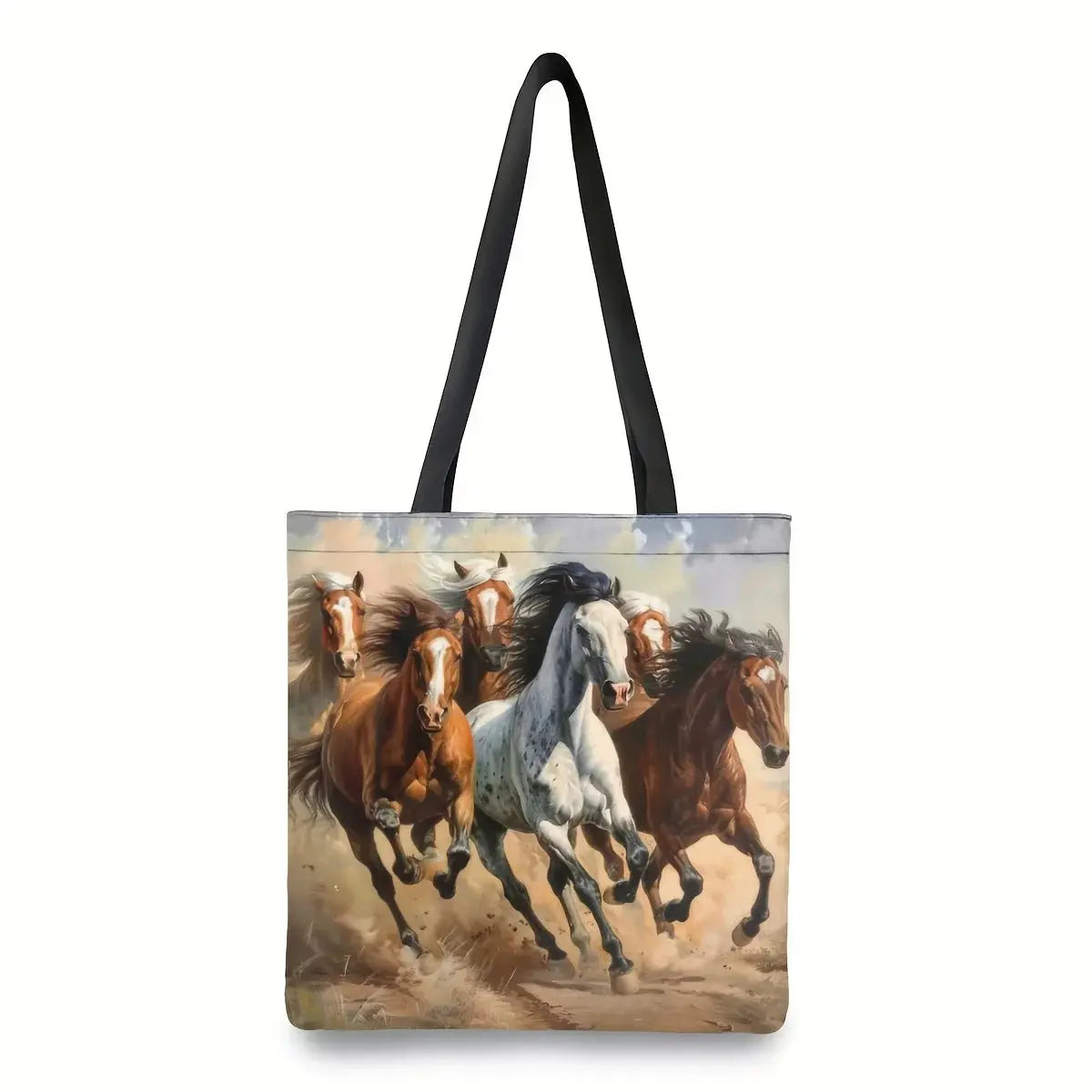Premium Tragetasche mit Pferde Motiv aus Leinen Petoria