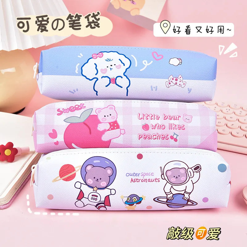 1Pcs Kawaii Bleistift Fall Cartoon Tiere Bunny Geschenk Estuches Schule Bleistift Box Pencilcase Bleistift Tasche Schule Liefert Schreibwaren