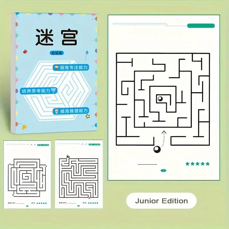 Labyrinth Lernbuch für Kinder mit Übungen