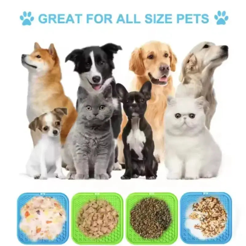 Silikon-Leckmatte für Hunde mit Saugnäpfen Petoria