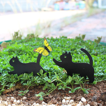 Metal Cat Garden Decoration Courtyard Lawn Garden Pile Outdoor Farmhouse Home Art Decoration Suitable for Cat Enthusiasts Petoria Store