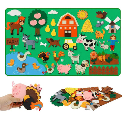 🐄 Petoria™ Bauernhof Filz Geschichten Set