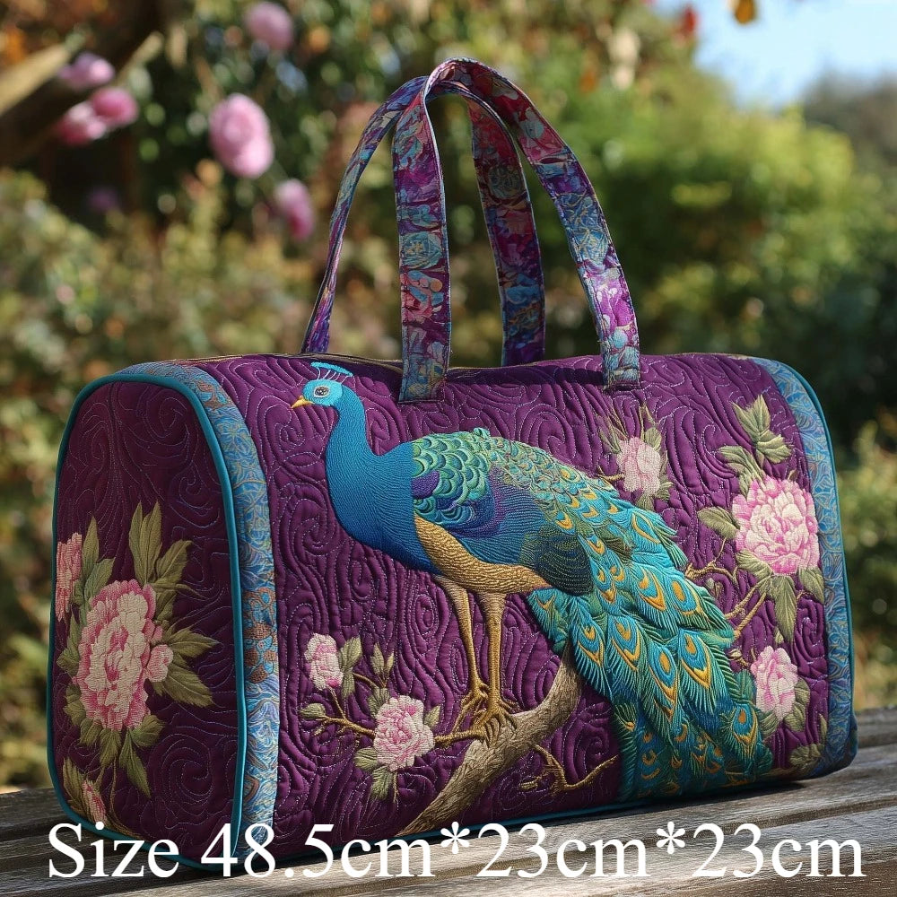 3D Quilted Travel Tote Bag Animal Print Bear Flamingo Peacock Llama Lion Boho Art Tote for Men Women Weekend Beach Trip Bags Petoria Store