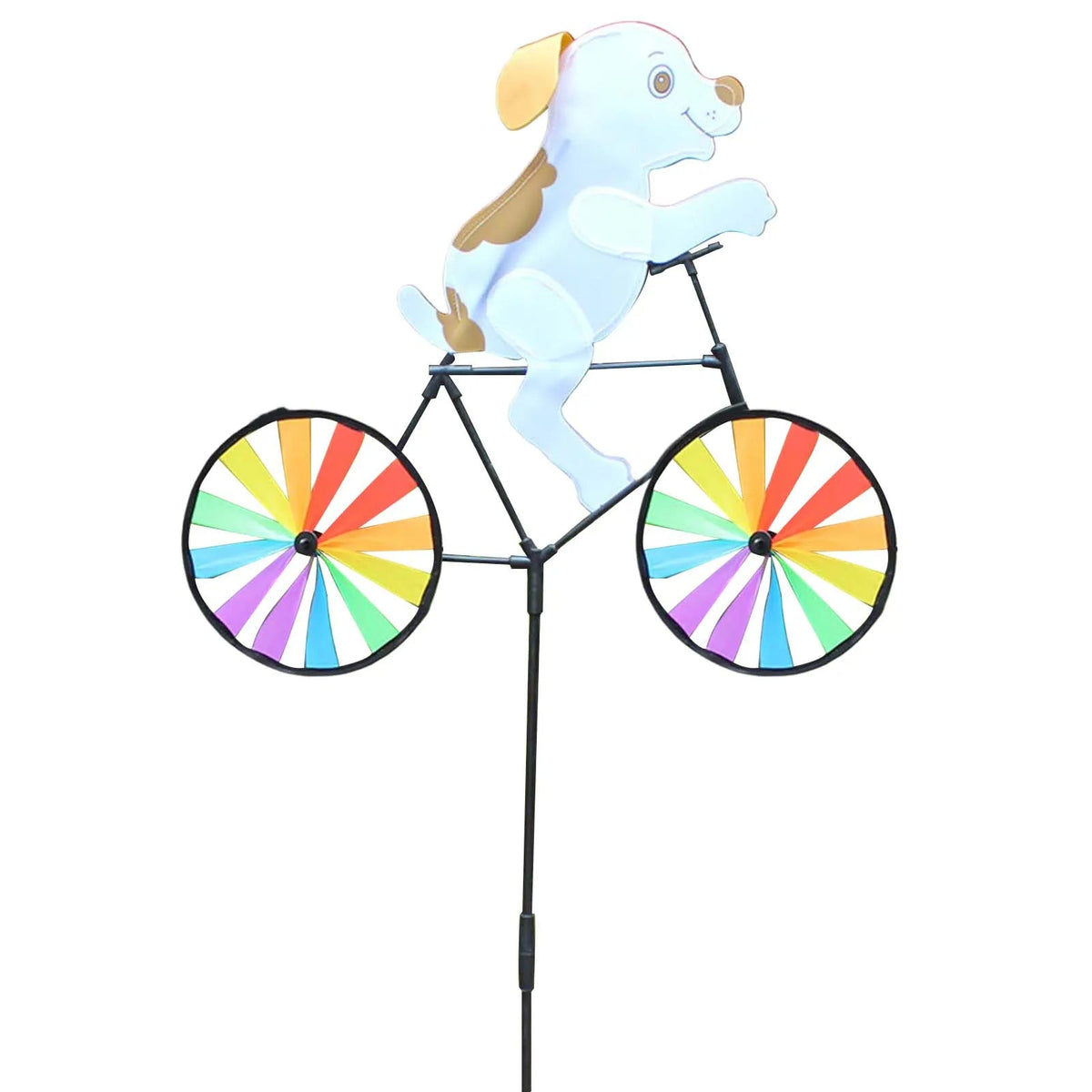 Cute 3D Animal on Bike Windmill Yard Art Whirly Garden Stakes Decorations for Holiday Garden Decoration Petoria Store