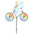 Cute 3D Animal on Bike Windmill Yard Art Whirly Garden Stakes Decorations for Holiday Garden Decoration Petoria Store