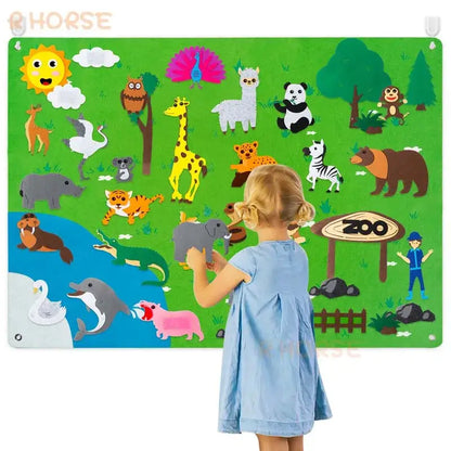 📖 Petoria™ Montessori Tier Filz Storyboard