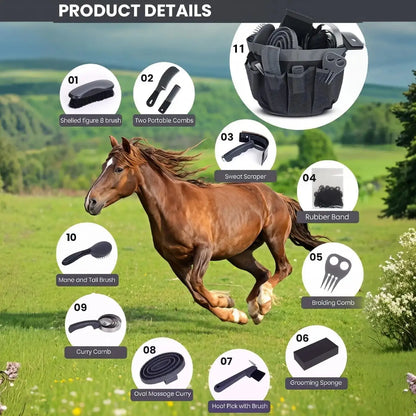 Premium Pferdepflege Set Petoria