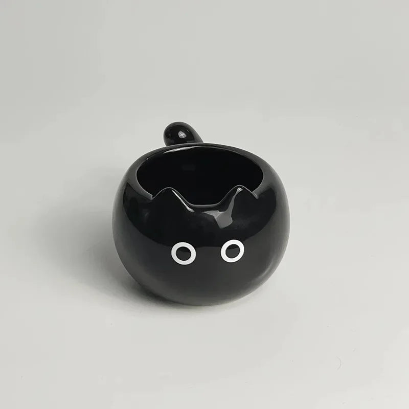Keramiktasse, niedliche Katzenform, unterglasurfarben, Cartoon, siamesische Katze, Kaffeetassen, Zuhause, Frühstück, Milch, Kaffeetasse, Geburtstagsgeschenk, Tasse