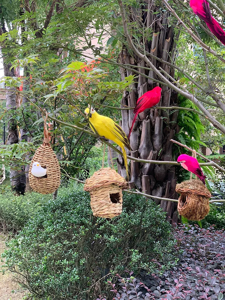 25/35cm Simulation Parrot Garden Decoration Creative Lawn Figurine Ornament Animal Bird Outdoor Garden Party Prop Decoration Petoria Store