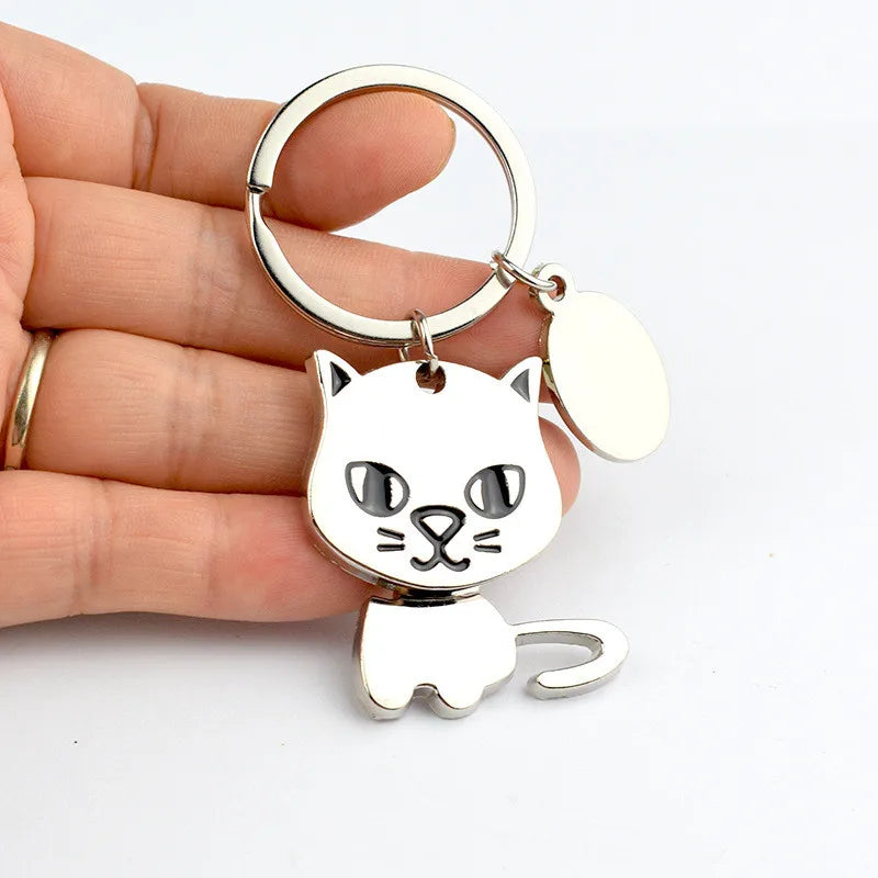 Kreativer, lustiger, schöner beweglicher schöner Hund-Schlüsselanhänger, Katzen-Schlüsselanhänger, Schlüsselanhänger, Ring, Schlüsselanhänger-Halter
