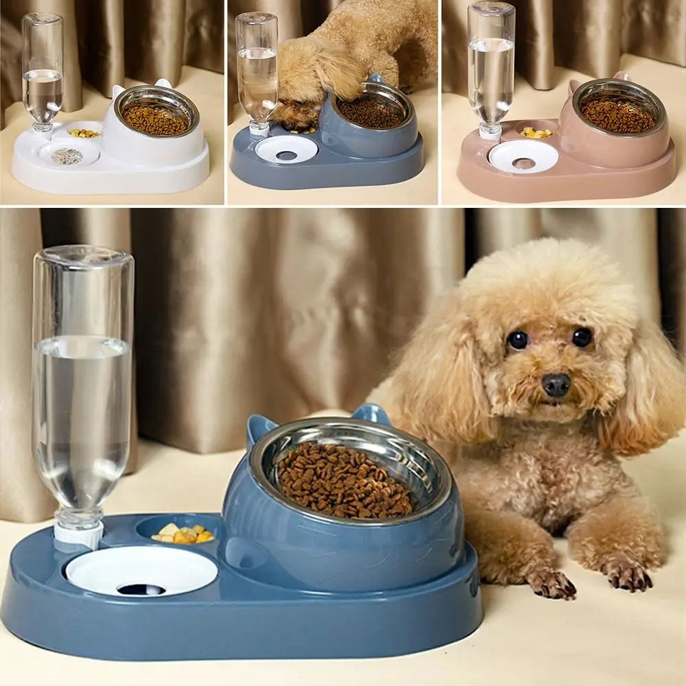 2-in-1 Futter- und Wasserspender für Hunde und Katzen