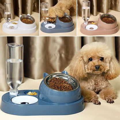 2-in-1 Futter- und Wasserspender für Hunde und Katzen