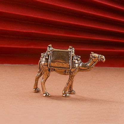 Brass Donkey Small Ornament Antique Copper Camel Animal Equus Asinus Miniature Figurines Home Desktop Decoration Accessories Petoria Store