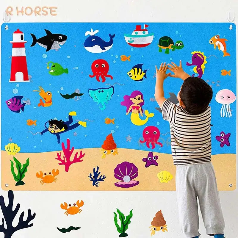 📖 Petoria™ Montessori Tier Filz Storyboard