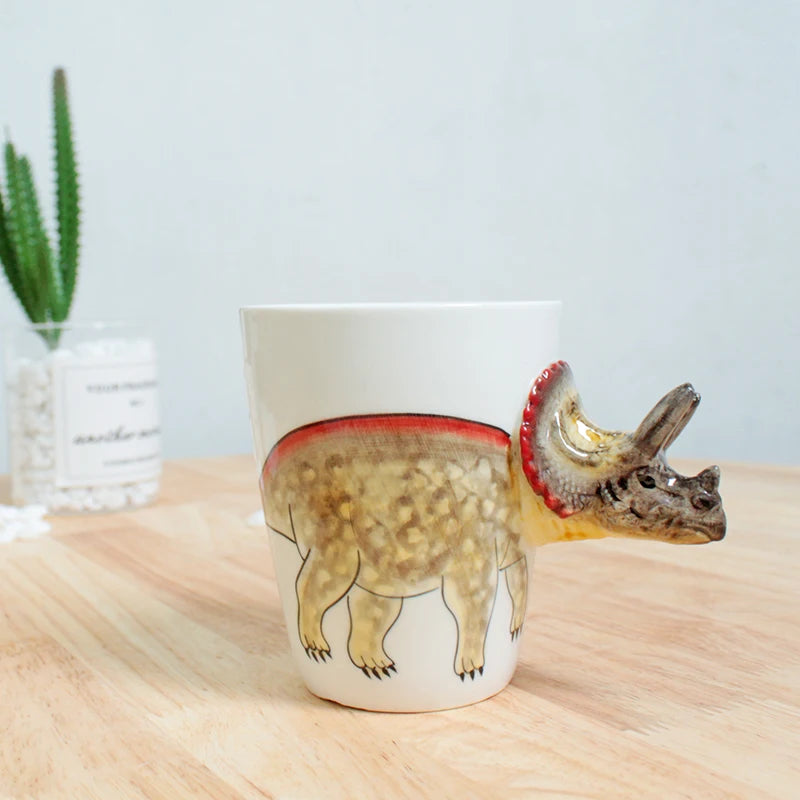 Dinosaurier Keramiktasse – 3D Kaffeebecher